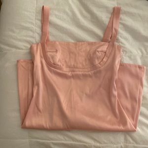 Pink strap satin mini dress size small